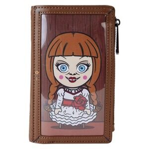 Officially Licensed Warner Bros Loungefly Annabelle Cosplay Bifold Wallet Brown